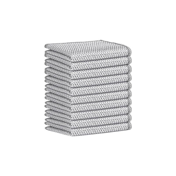 【三層構造】RAKU キッチンクロス ワイヤー雑巾 10~50枚セット 20×20cm ふきん ステンレス布巾 食器用キッチンタオル 両面使用 乾湿両用 食器拭き 油汚れクロス