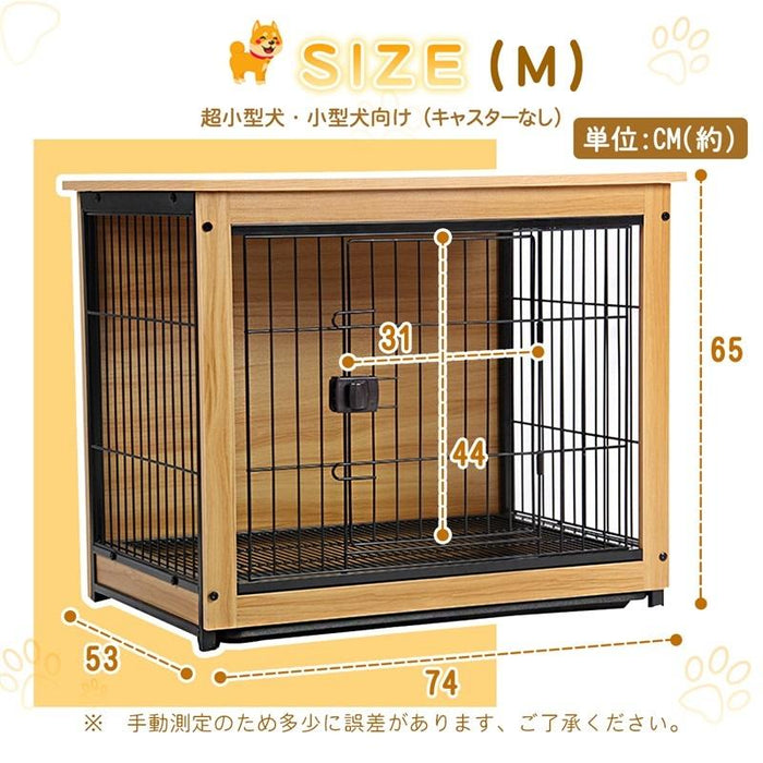 RAKU ウッディサークル 木製 お掃除簡単 中小型犬向け トレー付き ドア付き 3WAY使用可能 ペットサークル ドッグケージ ドッグハウス