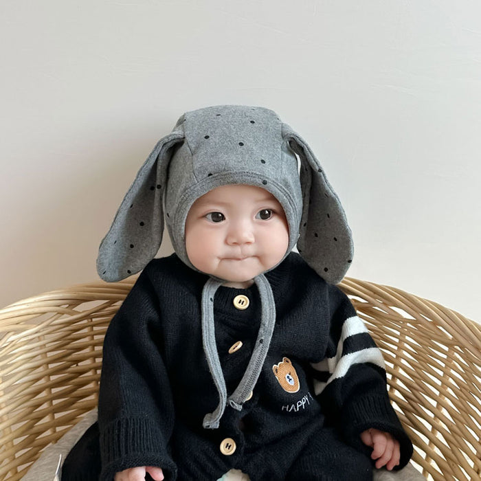 【7日内出荷】うさ耳ボンネッ ト ベビー 帽子 赤ちゃん お宮参り 退院 出産祝い ベビー ボンネッ ト 新生児 プレゼント ギフト うさぎ 写真撮影 女の子 男の子 退院着 お食い初め お祝い 韓国子供服 服 春 秋 冬 ナチュラル うさちゃん ストラップ