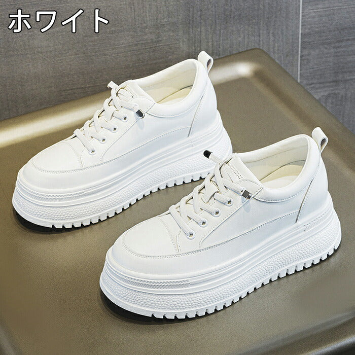 【8cmUP】厚底スニーカー レディース インヒールスニーカー シークレットシューズ ヒールスニーカー ローカット 人気 美脚 脚長効果  身長アップ ウォーキングシューズ 歩きやすい 疲れない きれいめ 韓国 通勤 通学 靴 白 黒 オールシーズン