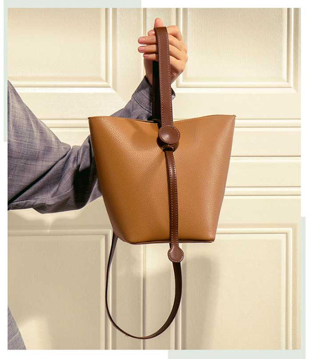 【7日内出荷】【3WAY 】ショルダーバッグ バケツ型 大容量 変型レディース 内袋 インナーバッグ付き ハンドバッグ  PUレザー 斜めがけ 手提げ 肩掛け 通勤 軽量 ママバッグ お出かけ デート かわいい通学 母の日 クリスマス プレゼント ギフト