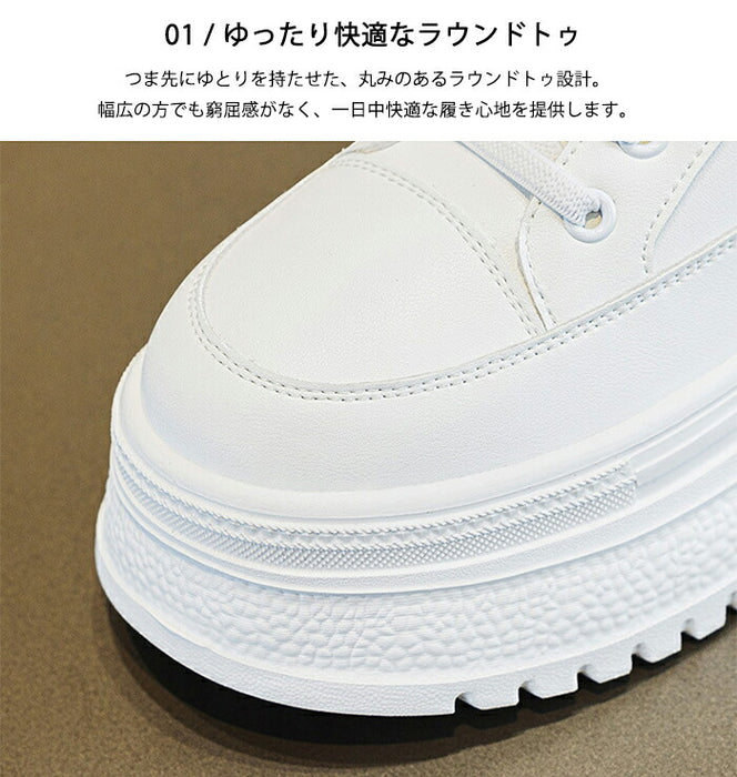 【8cmUP】厚底スニーカー レディース インヒールスニーカー シークレットシューズ ヒールスニーカー ローカット 人気 美脚 脚長効果  身長アップ ウォーキングシューズ 歩きやすい 疲れない きれいめ 韓国 通勤 通学 靴 白 黒 オールシーズン