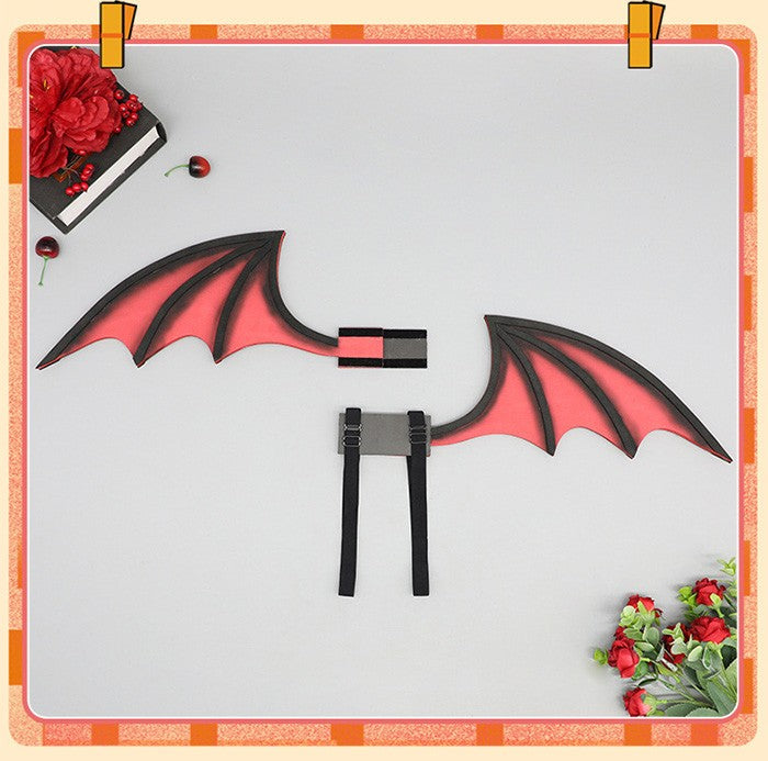 【7日内出荷】【2点セット】 カチューシャ 翼 ハロウィン 仮装 悪魔 ヴィラン デビル レッド パープル ブラック コスプレ用 しっぽ 尾 ヘアアクセサリー 耳飾り かわいい セクシー 可愛いコスプレ 小物 撮影 グッズ レディース 大人 女性 ハロウィン コスチューム