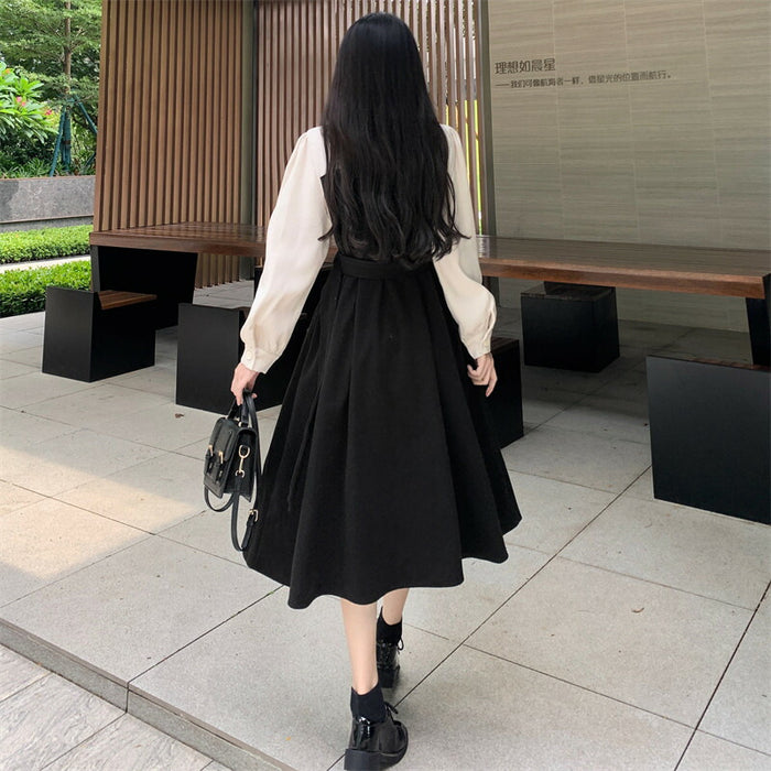 【7日内出荷】ワンピ シャツ お洒落 ワンピース シャツワンピ シャツワンピース レディース ロング ロングワンピ ロングワンピース アウター 着痩せ Aライン マキシ 長袖 ライトアウター 前開き ロングシャツ 羽織 切り替え きれいめ 体型カバー 秋 冬