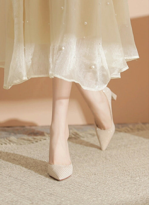 【7日内出荷】【5.5cm~7.5cmヒール】パンプス 痛くない 走れる 結婚式 ポインテッドトゥ チェック 太めヒール チャンキーヒール レディース パーティー お呼ばれ 二次会 入学式 卒業式 きれいめ おしゃれ ハイヒール  美脚 脚長 キラキラ ラメ 黒 白 ベージュ 5.5cm 7.5cm