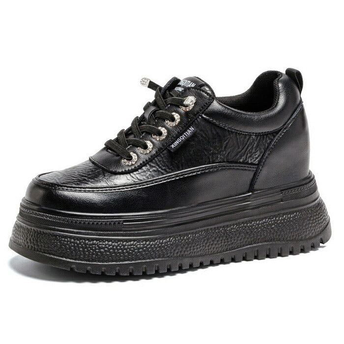 【8cm up】厚底スニーカー レディース インヒール 黒 白 8cmアップ シークレットシューズ 歩きやすい 疲れない 美脚 脚長効果 身長アップ スタイルアップ 伸びる 盛る ウォーキングシューズ インヒールスニーカー きれいめ おしゃれ オールシーズン