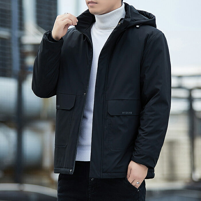 裏ボア マウンテンパーカー メンズ ジャケット ジャンパー 防寒 防風 秋服 冬服 秋冬 フード付き 厚手 防風 撥水  ゴルフウェア アウトドア カジュアル シンプル おしゃれ ポケット付き 通勤 通学 登山 釣り キャンプ 大きいサイズ