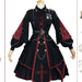 【7日内出荷】5点セット Lolita系 ロリータ 軍服 ワンピース ゴスロリ セーラー服 ロリ 制服 学生服 萌え萌え 少女ウェア レディース 二次元ドレス 学園祭 文化祭 イベント 可愛い