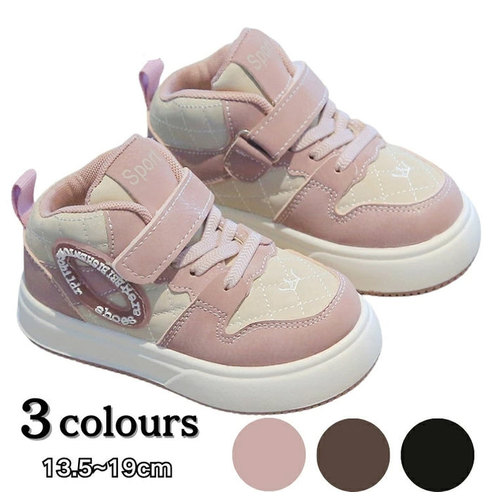 【7日内出荷】キッズ スニーカー 幼児 子供靴 ピンク ブラウン 黒 スポーツシューズ 子供 シューズ 子ども 秋 きれいめ 運動靴 歩きやすい キッズ シューズ 女の子 男の子 小学生 外出 滑り止め 屈曲性 柔らかい 疲れない アウトドア 滑りにくい 子供 スニーカー 14 15 16 17 18 19cm