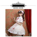 【7日内出荷】ロリータワンピース ホワイト 白 レディース lolita リボン ロリータ 袖付き 膝丈 小柄 可愛い 着瘦せ 仮装 コスプレ コスチューム 小柄 可愛い 学生 女の子 ゴスロリ  仮装 パーティ イベント ロリィタファッション フリル