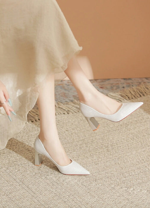 【7日内出荷】【5.5cm~7.5cmヒール】パンプス 痛くない 走れる 結婚式 ポインテッドトゥ チェック 太めヒール チャンキーヒール レディース パーティー お呼ばれ 二次会 入学式 卒業式 きれいめ おしゃれ ハイヒール  美脚 脚長 キラキラ ラメ 黒 白 ベージュ 5.5cm 7.5cm