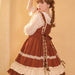 【7日内出荷】ロリータ服 単品・Jskワンピース シャツ コスプレ 可愛い女の子 レディース キャミソールワンピース ハロウィン衣装 お姫様ドレス コスチューム衣装 高校生 舞台 日常 写真 花嫁 洋服 膝丈 Lolita ロリータファッション 森ガールお嬢様 姫系 少女ワンピ 蝶結び付き