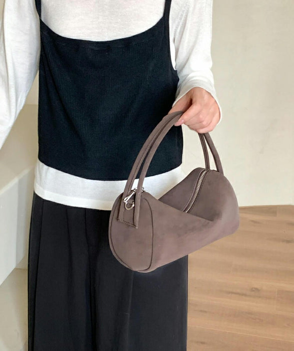 【2way】スエード調 ショルダーバッグ レディース 斜めがけ 手提げ スエードバッグ トートバッグ ボストンバッグ ハンドバッグ 肩掛けバッグ ミニ 柔らか きれいめ 大人可愛い 小さい 鞄 高級感 おしゃれ 秋 冬 通勤通学 お仕事バッグ お出かけ