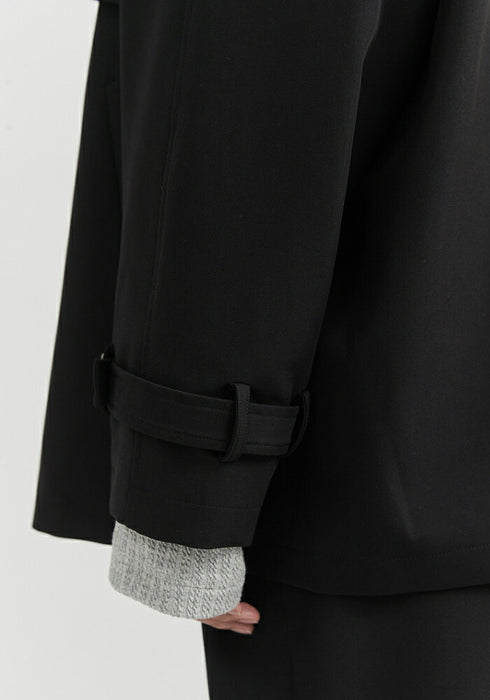 【M-3XL】トレンチコート メンズ ショート丈 ジャケット アウター オーバーサイズ ビッグシルエット ゆったり ダブルブレスト ライトアウター スプリングコート カジュアル 韓国 ファッション おしゃれ 通勤 通学 春 秋 服 黒 ベージュ 大きいサイズ