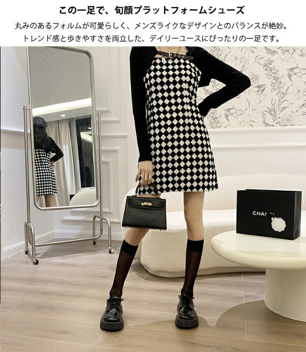 【7日内出荷】【 4cmヒール】オックスフォードシューズ レディース 厚底 ミュール かかとが踏める バブーシュ 合皮 スリッポン ローファー Uチップ プラットフォーム 歩きやすい 疲れにくい 美脚 身長アップ 学生 OL 通勤 通学 黒 白 オールシーズン