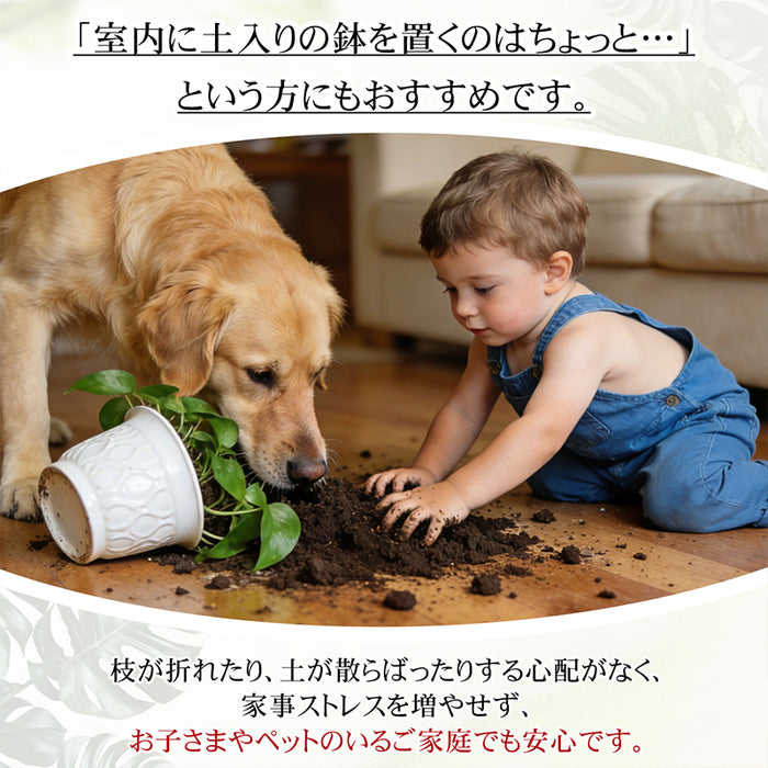 RAKU モンステラ フェイクグリーン 高さ約120cm 大型 鉢付き 観葉植物 人工観葉樹 世話不要 調整可能 お手入れ簡単 本物そっくり 室内 インテリア 玄関 リビング オフィス 開店 新築 引越し祝い