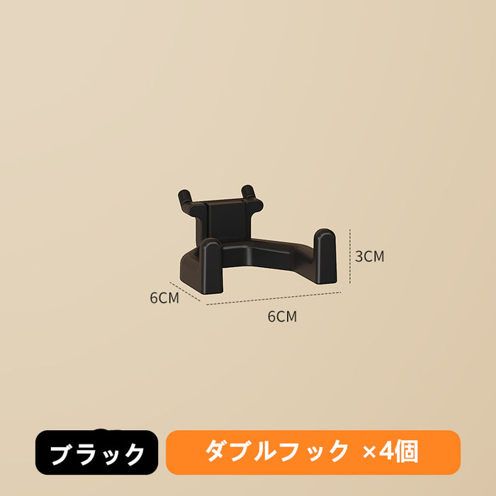 RAKU 有孔ボード ダブルフック 4個 パーツ ペグボード用 小物収納 オプション