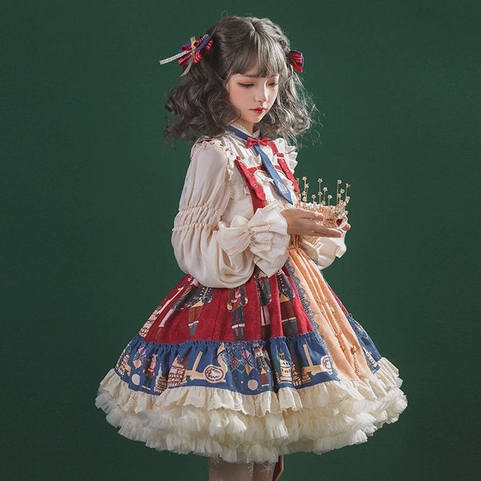 【7日内出荷】2点セット くるみ割り人形 コスプレ 衣装 クリスマス ゴスロリ パンク ロリータ ジャケット アウター スカート 衣装 制服 文化祭 学園祭 衣装 ハロウィンコスチューム ハロウィンコスプレ ワンピース コスプレ衣装 仮装 春秋レディース 春秋ワンピース
