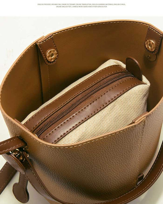 【7日内出荷】【3WAY 】ショルダーバッグ バケツ型 大容量 変型レディース 内袋 インナーバッグ付き ハンドバッグ  PUレザー 斜めがけ 手提げ 肩掛け 通勤 軽量 ママバッグ お出かけ デート かわいい通学 母の日 クリスマス プレゼント ギフト