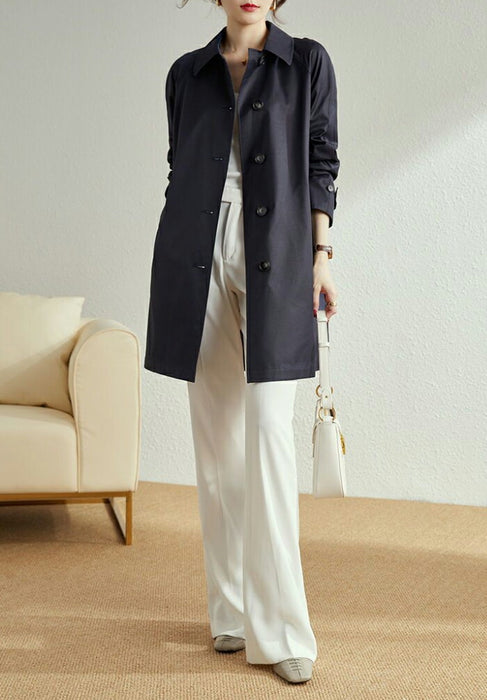 【M-5XL】トレンチコート レディース 大きいサイズ ステンカラーコート アウター ロングコート 膝丈 スプリングコート カジュアル 通勤 きれいめ おしゃれ 上品 チェック ゆったり 軽 体型カバー 入学式 入園式 卒業式 オフィス 春 秋 冬 ベージュ 紺