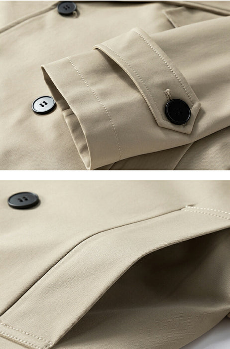 【S-3XL】レンチコート メンズ ロングコート アウター スプリングコート ビッグシルエット ビジネスコート 通勤 通学 ダブルブレスト ベルト付き シンプル 無地 大人カジュアル おしゃれ  紳士服 ゆったり 秋物 秋冬 黒 ベージュ 大きいサイズ