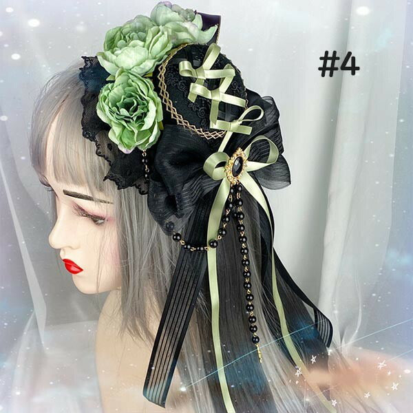 【7日内出荷】ヘッドドレス ハット ロリィタ 礼装帽子 ミニハット トーク帽 カクテルハット エレガント ピアノ 発表会 演奏会 文化祭 学園祭 コスプレ小道具 仮装 コスチューム アクセサリー イベント ブラック 黒