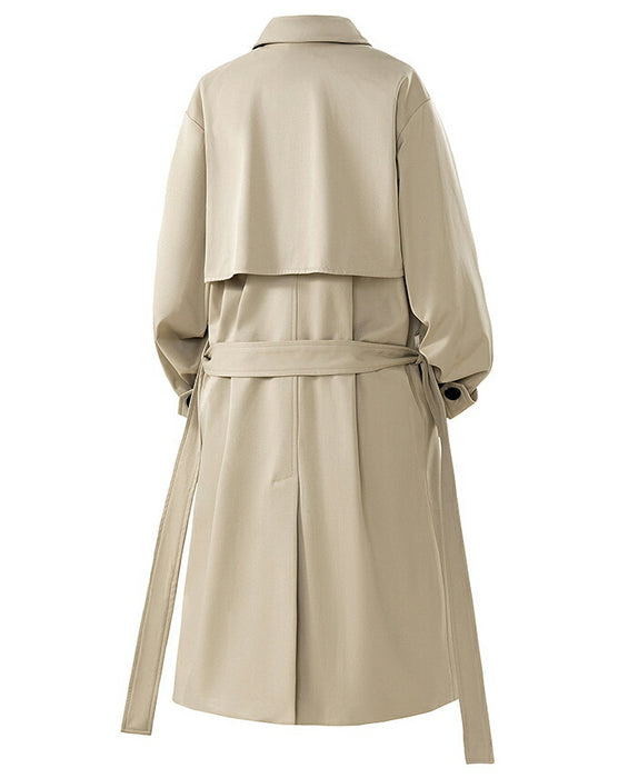 【S-3XL】レンチコート メンズ ロングコート アウター スプリングコート ビッグシルエット ビジネスコート 通勤 通学 ダブルブレスト ベルト付き シンプル 無地 大人カジュアル おしゃれ  紳士服 ゆったり 秋物 秋冬 黒 ベージュ 大きいサイズ