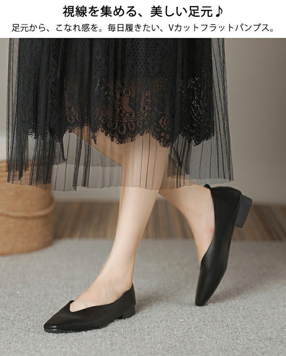 【7日内出荷】【5cmヒール】プレーン パンプス レディース 柔らかい ぺたんこ フラットシューズ Vカット スクエアトゥ  痛くない 脱げない 美脚 走れる お呼ばれ 二次会 パーティー 通勤 オフィス 立ち仕事 旅行 春 夏 秋 冬 小さいサイズ 大きいサイズ
