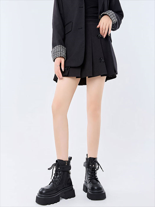 【7日内出荷】ショートブーツ 厚底 レースアップブーツ レディース 太ヒール パンク風 チェーン付き 編み上げ おしゃれ 秋ブーツ ラウンドトゥ 靴 痛くない 履きやすい ゆったり サイドジップ シンプル 美脚 人気 春夏秋冬 韓国 通勤 合皮 原宿系 細見え 黒 青 ハロウィン ロック ゴスロリ