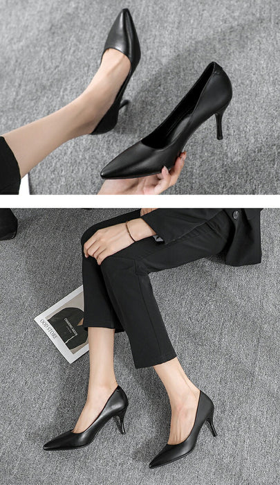 【7日内出荷】【3cm~9cmヒール】 パンプス 痛くない 歩きやすい 疲れない PU ポインテッドトゥ ピンヒール ヒールが選べる 3cm 5cm 7cm 9cm ローヒール ミドルヒール ハイヒール レディース 就活 リクルート 通勤 オフィス 冠婚葬祭 入学式 卒業式 美脚 黒 21.5 25.0