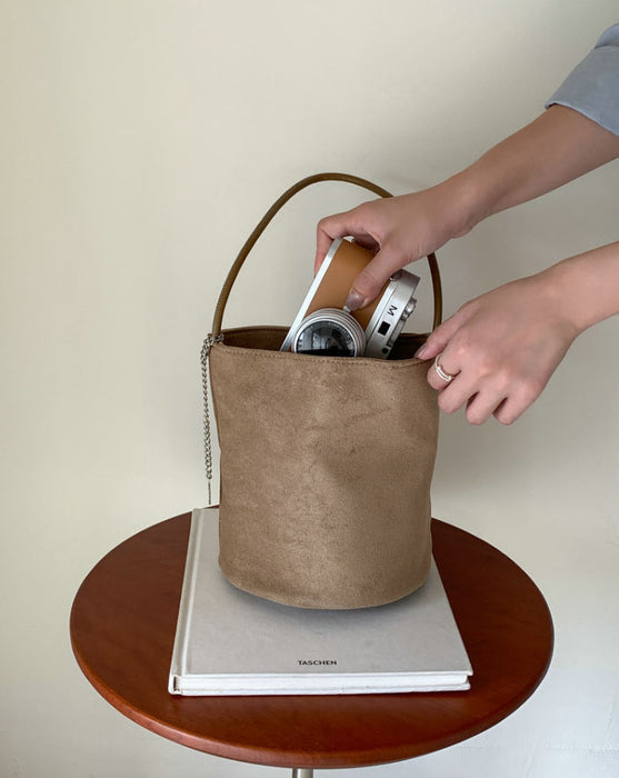 【7日内出荷】【2way】トートバッグ スウェード バッグ レディース バケツ型 ミニトートバッグ 手提げ 通勤 お仕事バッグ 鞄 ハンドバッグ ママバッグ 柔らか 大人 上品 高見え マグネット 高級感 お出かけ デート かわいい 通学 母の日 クリスマス プレゼント