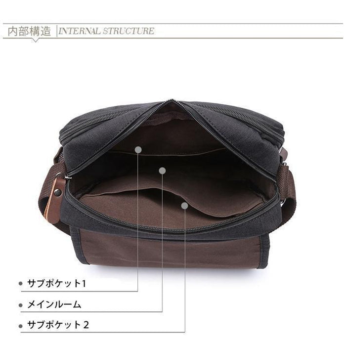 【7日内出荷】【3way】メンズ ショルダーバッグ 縦型 メンズバッグ  肩掛け 斜めがけ キャンバス 帆布 撥水 大容量 通勤 通学 多機能 おしゃれ シンプル