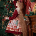 ロリータ ワンピース ゴスロリ ロリータ ドレス 長袖 レディース 女子 可愛い ロリィタ ワンピース クリスマス コスプレ衣装 コスチューム 仮装 リボン lolita 衣装 ゴシック&ロリータ お姫様 ドレス マリン風 ミモレ丈 裾フリル ワインレッド S M L XL