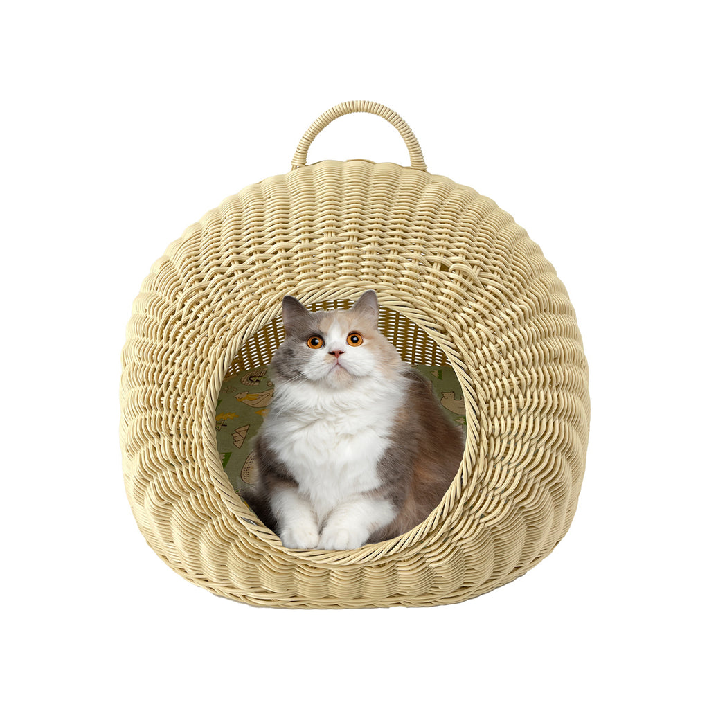 RAKU 猫 ペットハウス キャットハウス 猫ハウス ベッド 手編み ペット