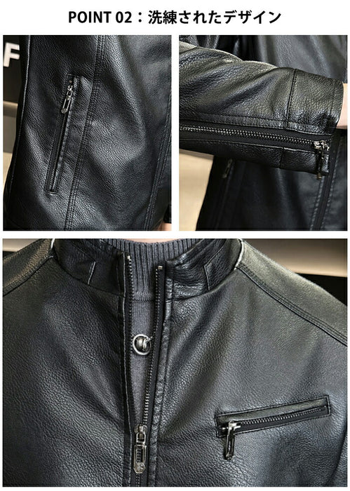 ライダース メンズ シングル バイクジャケット レザージャケット ライダースジャケット 革ジャン 革ジャケット 皮ジャン ジャンパー カジュアル 防寒 防風 秋冬 PUレザー 男性 男 服 通勤 普段着 大きいサイズ ブラック キャメル カーキ