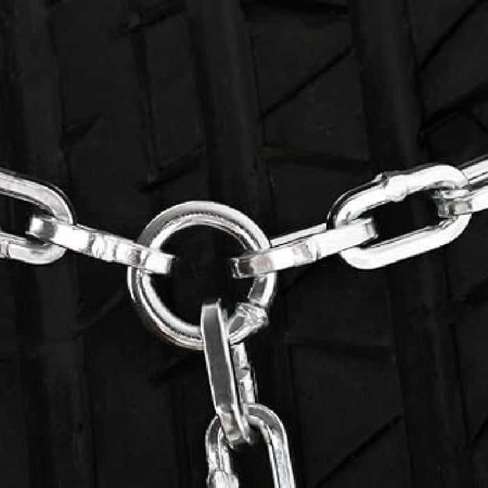 RAKU タイヤチェーン 2個セット 日本語取説付き 取付ビデオあり 金属亀甲チェーン ジャッキアップ不要 女性でも只40秒簡単装着 装着ビデオあり 高性能金属製