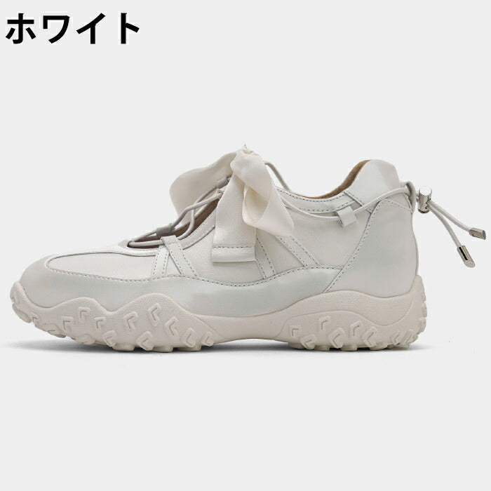 【7日内出荷】【7cmヒール】厚底スニーカー レディース メリージェーン スニーカー バレエ風 リボン ストラップ カットアウト プラットフォーム  ダッドスニーカー 軽量 歩きやすい 疲れない ライブ フェス イベント 黒 白 シルバー オールシーズン 10代 20代