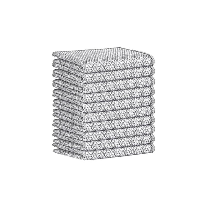 【三層構造】RAKU キッチンクロス ワイヤー雑巾 10~50枚セット 20×20cm ふきん ステンレス布巾 食器用キッチンタオル 両面使用 乾湿両用 食器拭き 油汚れクロス