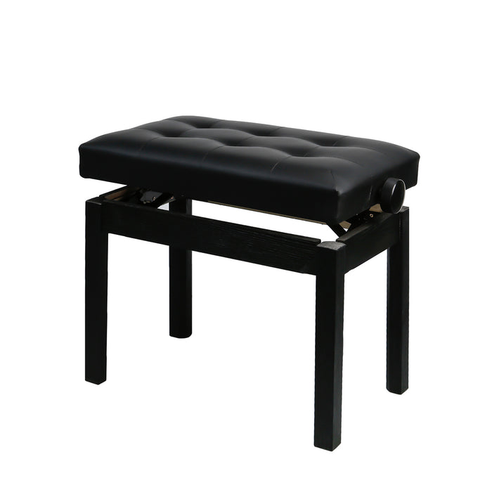 RAKU ピアノ椅子 高さ調整 無段階調節 座り心地良い クッション 滑り止め 高低自在 子供 大人 幅57cm 奥行35cm 無段階ネジ式昇降 電子ピアノ用 イス キーボードベンチ 白/黒/黄 3色可選 送料無料