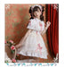【7日内出荷】ロリータワンピース ホワイト 白 レディース lolita リボン ロリータ 袖付き 膝丈 小柄 可愛い 着瘦せ 仮装 コスプレ コスチューム 小柄 可愛い 学生 女の子 ゴスロリ  仮装 パーティ イベント ロリィタファッション フリル