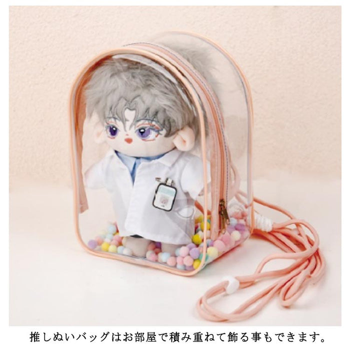 【7日内出荷】大きな透明ポケット スクールバッグ 推し活バッグ 見せる 収納 推し活グッズ 痛バッグ 痛バ ぬいぐるみ 大容量 ぬいぐるみバッグ ショルダーポーチ 透明 クリア バッグ ぬいぐるみ