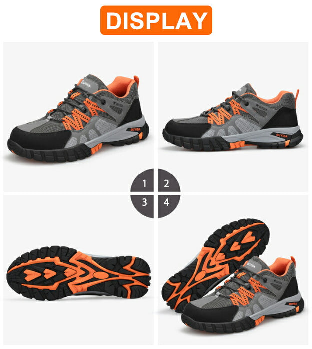 【7日内出荷】安全靴 メンズ 鉄先芯 スニーカー 安全スニーカー 軽作業靴  作業靴 ローカット 幅広 セーフティーシューズ スチールトゥ 滑らない 踏み抜き防止 耐衝撃 衝撃吸収 防滑 耐摩耗 軽量 通気性 メッシュ 蒸れない おしゃれ 現場 工事 登山
