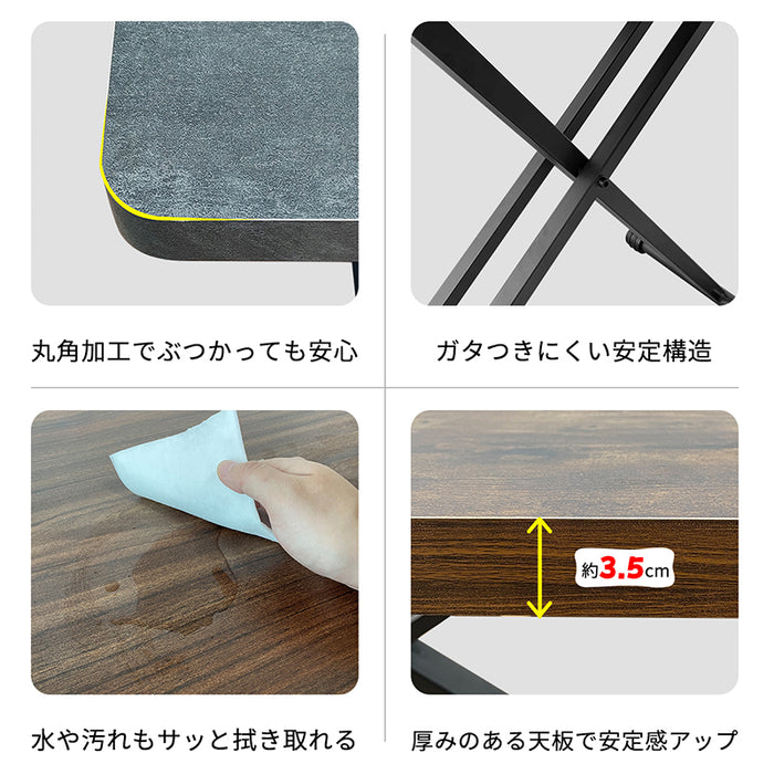 RAKU 組立不要 すぐ使える ガス圧昇降式テーブル 無段階高さ調節 キャスター付き 大型  幅120cm×奥行60cm 木製1人暮らし コンパクト収納 新生活  大理石調 焼杉調 ローテーブル ダイニングテーブル センターテーブル リフトテーブル