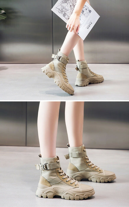 【7日内出荷】【4.5cmヒール】ショートブーツ レディース エンジニアブーツ レースアップ ブーツ 安定感 厚底  靴 カジュアル スポーツシューズ 韓国 原宿系 高校生 中学生 学生 通学 通勤 美脚 歩きやすい 疲れない 痛くない 大きいサイズ 22.5cm 23 23.5 24 24.5 25cm 裏起毛 秋 冬 黒 灰 ベージュ