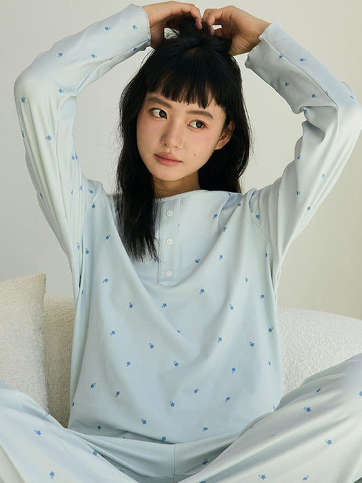 【7日内出荷】【2点セット 】ルームウェア レディース 長袖 可愛い パジャマ ゆったり セットアップ 寝巻き 部屋着 秋 冬 春 夏 シンプル 女性 中学生 高校生 韓国 カジュアル クルーネック トップス 長ズボン ナイトウェア 大きいサイズ おしゃれ 大人 入院 旅行 修学旅行 新生活 プレゼント ギフト M L