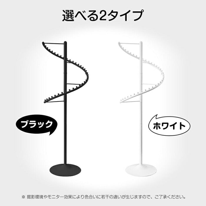 RAKU 回転式 ポールハンガー 螺旋型ハンガーラック スリム 大容量 省スペース 組立簡単 高さ180cm 衣類収納 コート掛け 服かけスタンド 洋服 帽子 おしゃれ 玄関/リビング/寝室用 衣類ラック 回転ハンガーラック ハンガーラック大容量