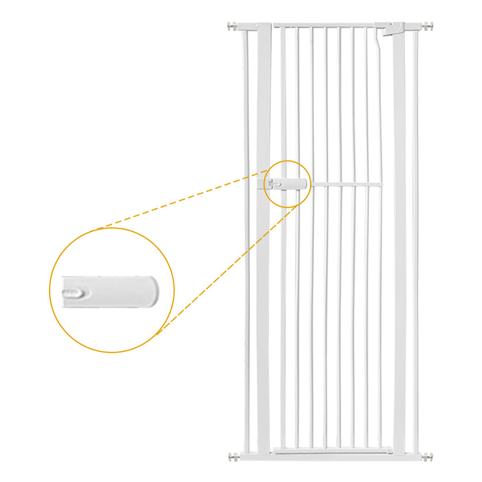 RAKU ホワイト ブラック　ペットゲート 猫 高さ190cm 突っ張り式 3.5cm柵間隔 取付幅61.5-246cm選択可能 オートクローズ 前後90°開閉 脱出防止フェンス