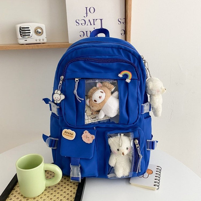 【7日内出荷】痛バッグ 痛バ 痛リュック リュック バックパック レディース 推し活バッグ 推し活リュック デコバッグ クリアバッグ JK 軽量 大容量 お宅 オタクバッグ ビニールバッグ プレゼント ギフト 誕生日