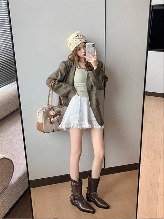 【7日内出荷】【3.5cmヒール 】ウエスタン ショートブーツ レディース ブーツ ウエスタンブーツ パンク系 スクエアトゥ ミドル丈 レザーシューズ PU  チャンキーヒール 太ヒール 安定感 美脚 靴 通学 通勤 おしゃれ 韓国 歩きやすい 疲れない 滑りにくい 大きいサイズ 22cm～25cm 黒 裏起毛 春 秋 冬