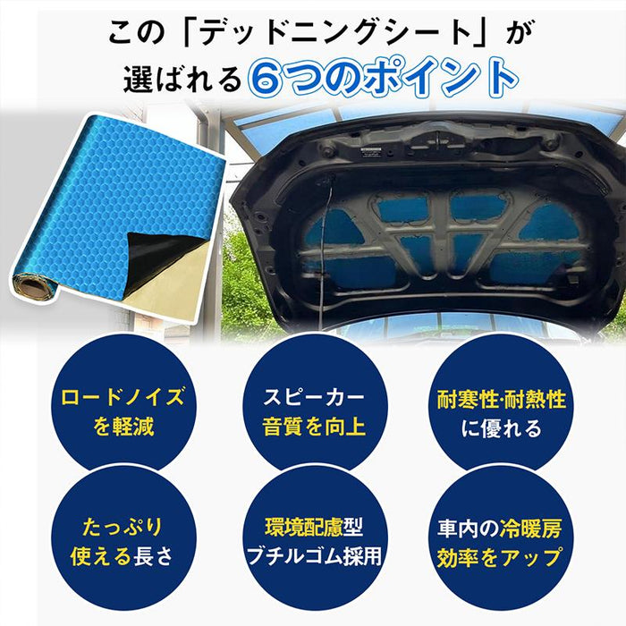 RAKU デッドニングシート 吸音材 アルミニウム 吸音 断熱  制振シート 防音シート 1ロール 2m/5m 車 カー用品 防振材 厚み2mm ハサミでカット可能 DIY  ビビリ音